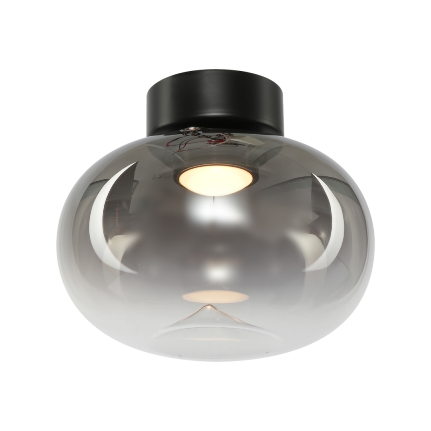 LED-Deckenleuchte VASO LED/4W/230V d 18 cm schwarz/rauchig