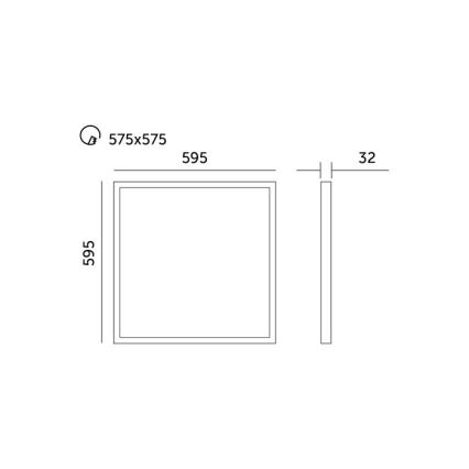 LED dimmbares Einbaupanel CAPRI LED/25/36/40W/230V 3000/4000/5700K UGR19 IP44 60x60 cm