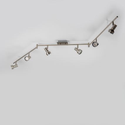 LED-Deckenspot 6x GU10/4,7W/230V matt-chrom