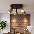 LED-Deckenspot TOP 4xGU10/10W/230V gold/schwarz