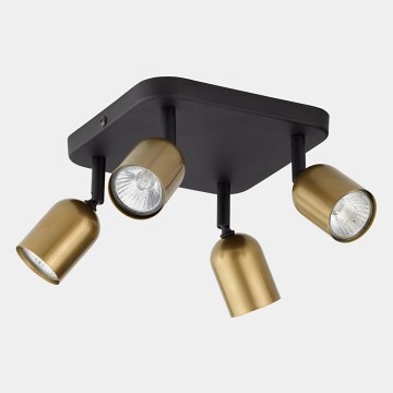 LED-Deckenspot TOP 4xGU10/10W/230V gold/schwarz