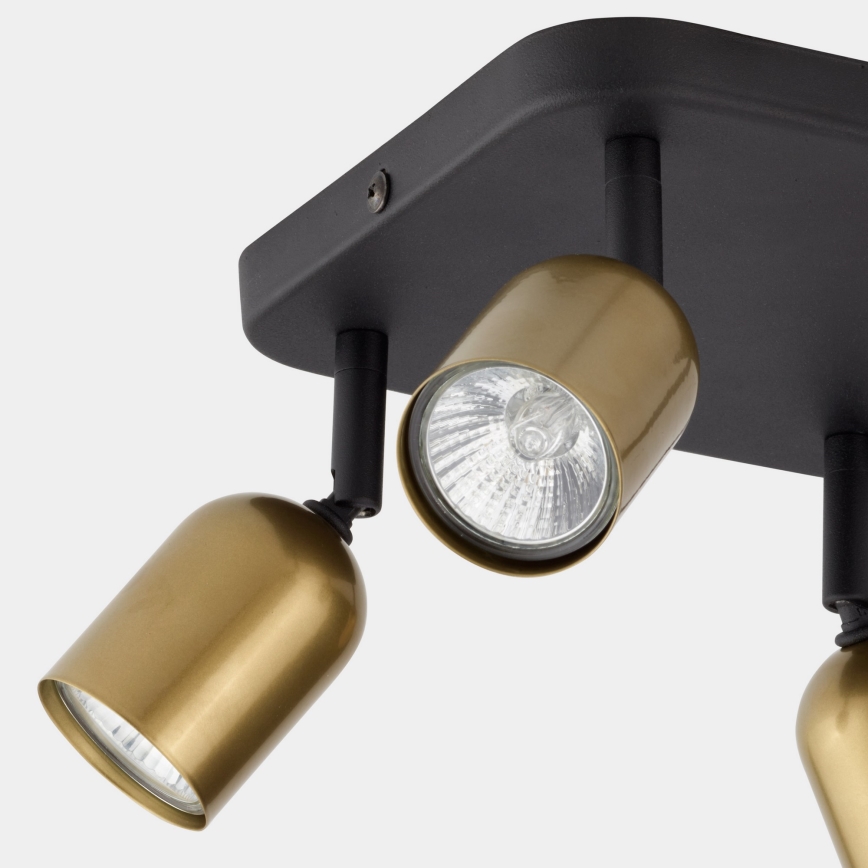 LED-Deckenspot TOP 4xGU10/10W/230V gold/schwarz