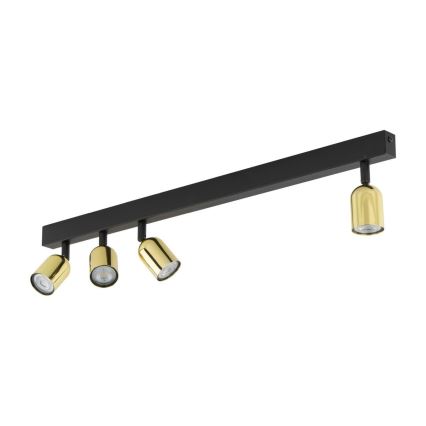 LED-Deckenspot TOP 4xGU10/10W/230V schwarz/gold