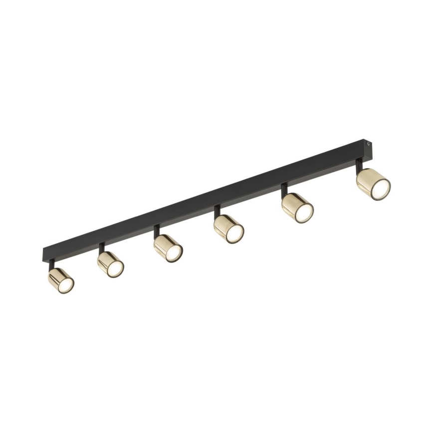 LED-Deckenspot TOP 6xGU10/10W/230V schwarz/gold