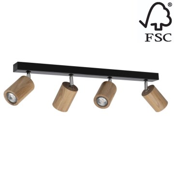 LED-Deckenstrahler MATTI 4xGU10/5W/230V Eiche – FSC-zertifiziert