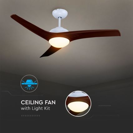 LED-Deckenventilator, 15 W, 230 V, 3000/4000/6400 K, mit Fernbedienung