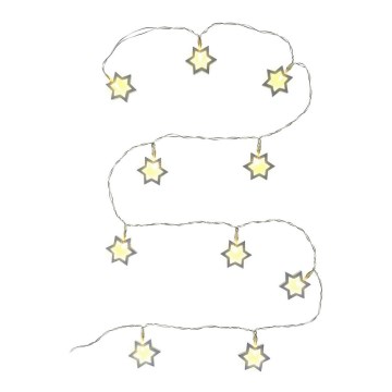 LED-Deko-Lichterkette 10xLED/2xAA 1,8m warmweiß