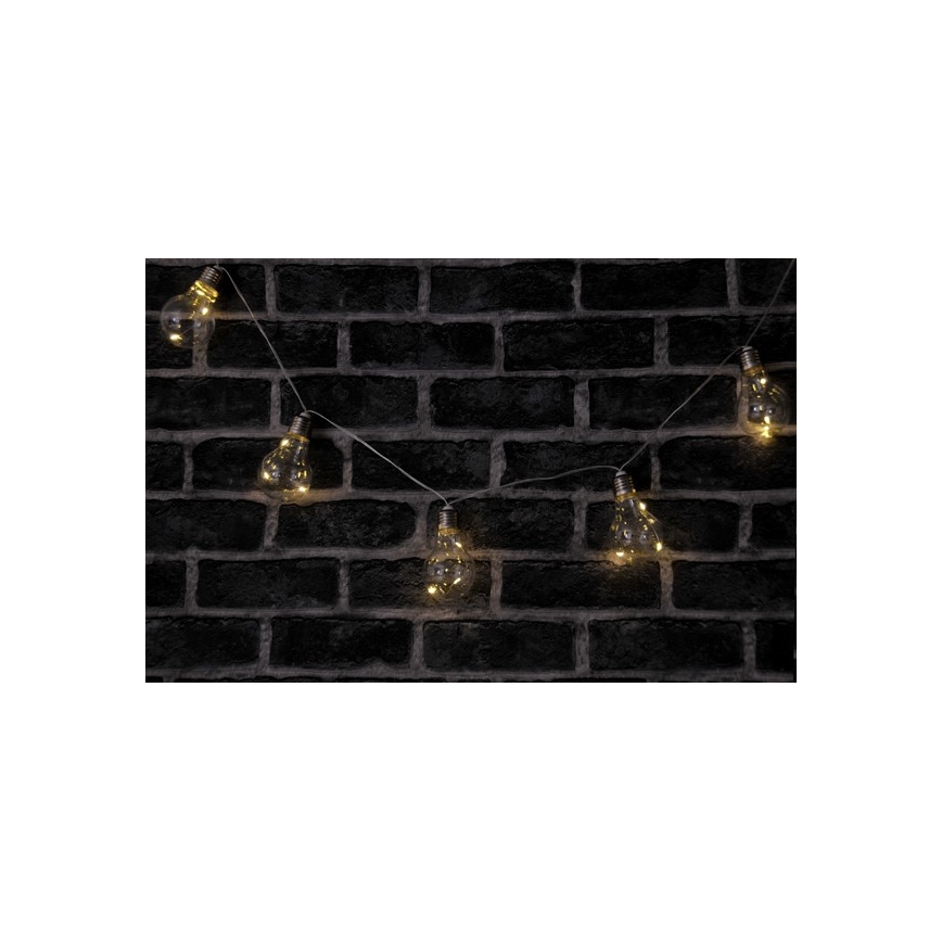 LED-Dekokette SMOLDER 2,1 m 10xLED/2xAA