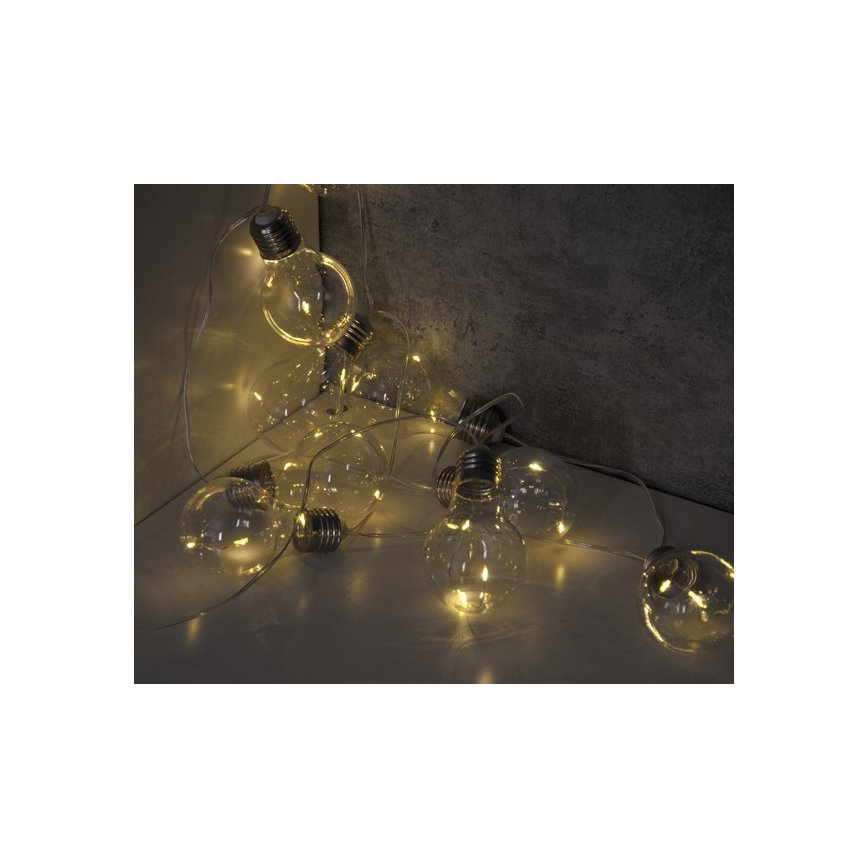 LED-Dekokette SMOLDER 2,1 m 10xLED/2xAA