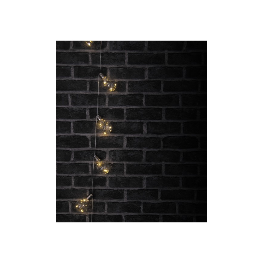 LED-Dekokette SMOLDER 2,1 m 10xLED/2xAA