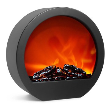 LED Dekoration 7xLED/230V/4xAA Feuerstelle