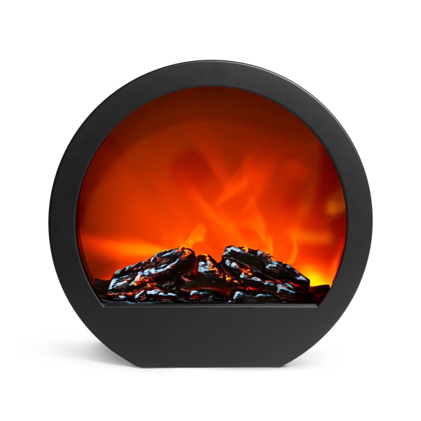 LED Dekoration 7xLED/230V/4xAA Feuerstelle