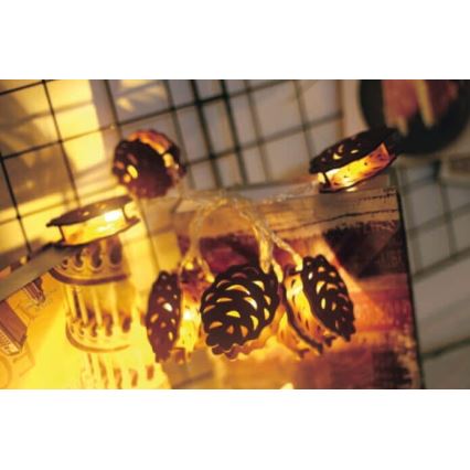 LED Dekorative Kette 10xLED/2xAA 1,65m Kegel