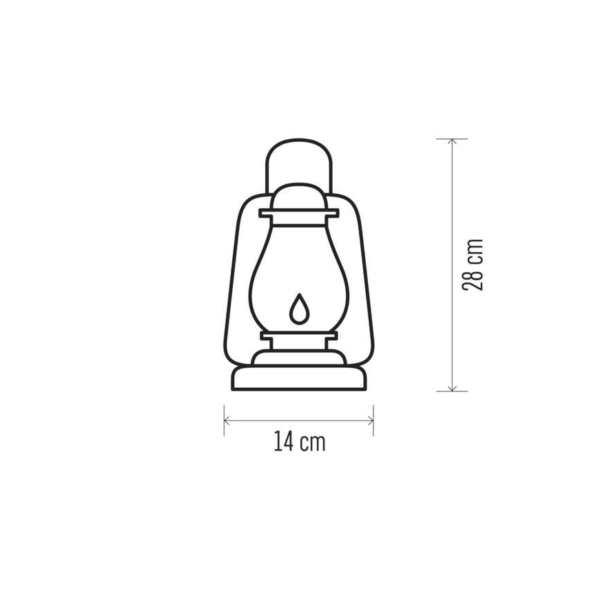 LED Dekorative Petroleumlampe VINTAGE 1xLED/1,5W/3xAA