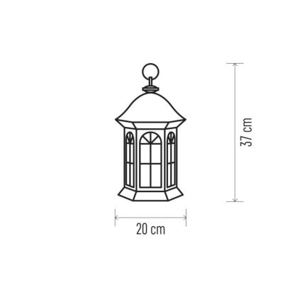 LED dekorativer Laterne 1xLED/0,6W/3xAAA schwarz