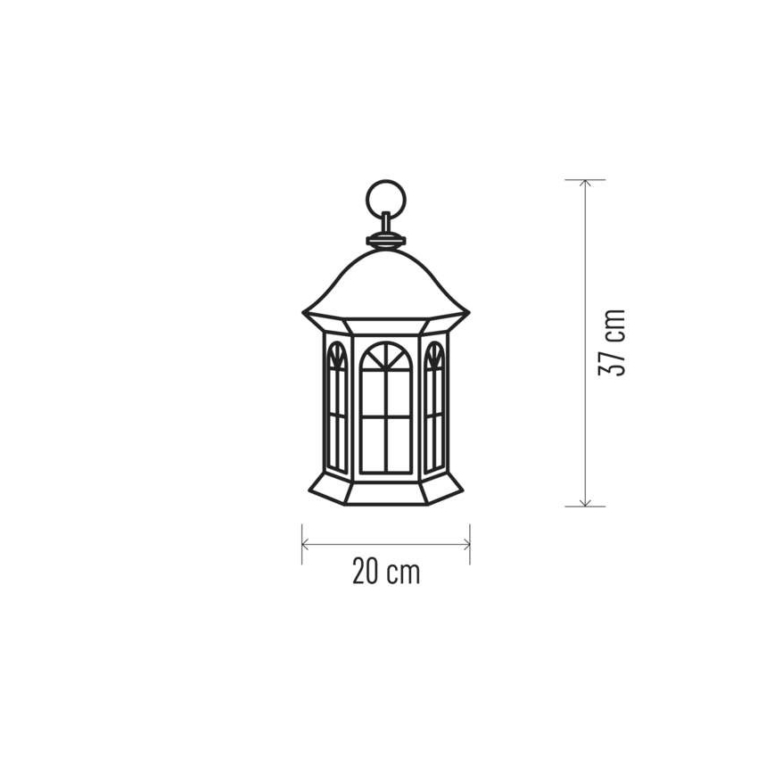 LED dekorativer Laterne 1xLED/0,6W/3xAAA schwarz