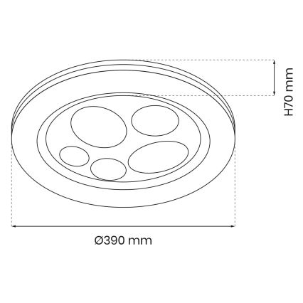 LED Dimmbares Deckenleuchte BUBBLES LED/48W/230V + Fernbedienung