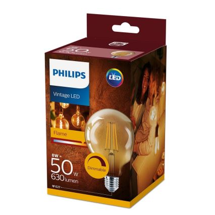 LED-Dimm-Glühbirne Philips VINTAGE E27/8W/230V 2200K