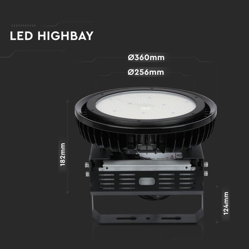 LED dimmbares Industrie-Hallenleuchte High Bay LED/500W/230V 4000K IP65 schwarz