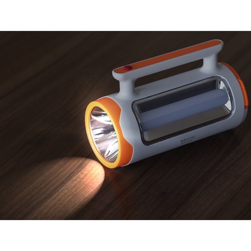 LED Dimmbares wiederaufladbares Taschenlicht 2in1 mit Powerbank-Funktion LED/5W/230V 3500 mAh