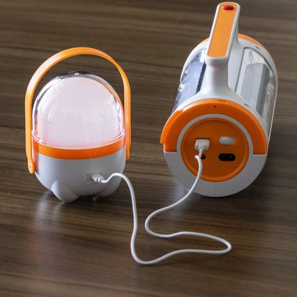 LED Dimmbares wiederaufladbares Taschenlicht 2in1 mit Powerbank-Funktion LED/5W/230V 3500 mAh