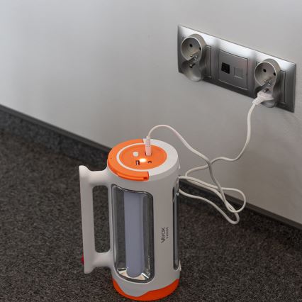 LED Dimmbares wiederaufladbares Taschenlicht 2in1 mit Powerbank-Funktion LED/5W/230V 3500 mAh
