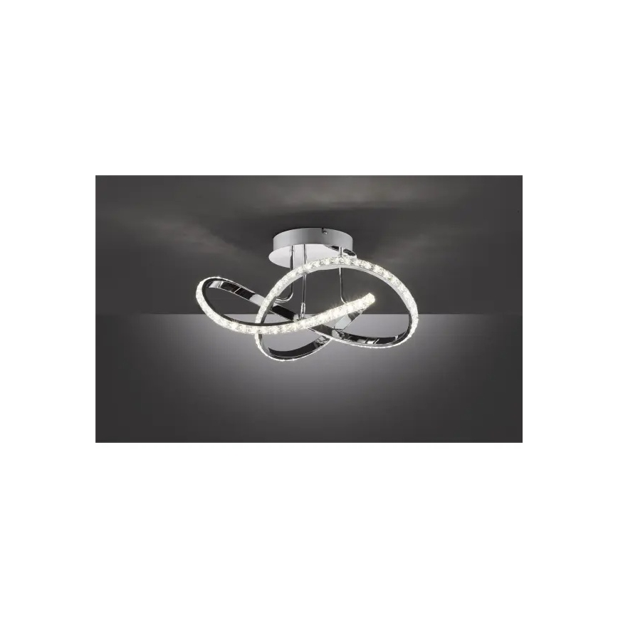 LED dimmbar aufgesetzte Deckenleuchte ABRO LED/26W/230V glänzender Chrom