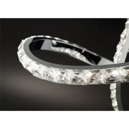 LED dimmbar aufgesetzte Deckenleuchte ABRO LED/26W/230V glänzender Chrom