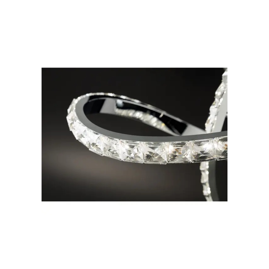 LED dimmbar aufgesetzte Deckenleuchte ABRO LED/26W/230V glänzender Chrom