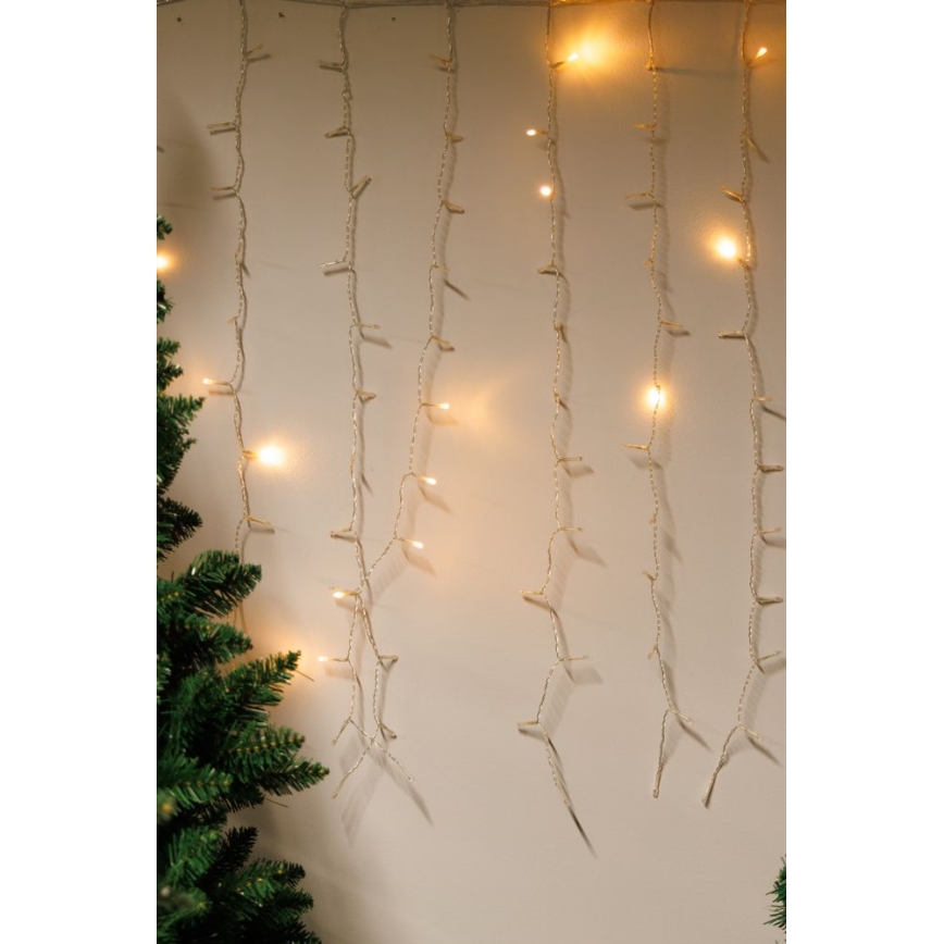 Dimmbarer LED-Außen-Lichtvorhang CURTAIN 360xLED/8,4W/230V 2x2 m IP44 warmweiß + Fernbedienung