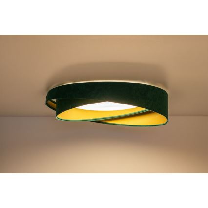 LED-dimmbare Deckenleuchte SMART GALAXY MODERN LED/24W/230V 3000-6500K Ø 55 cm grün/gold + Fernbedienung
