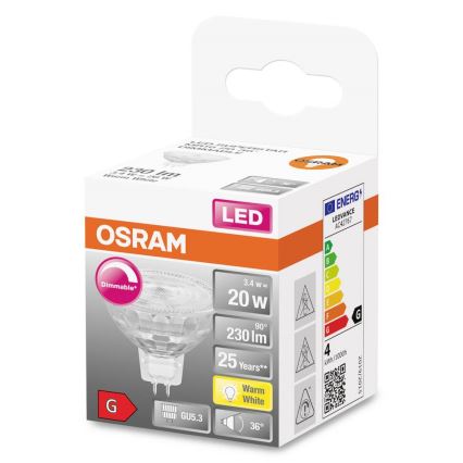 LED dimmbare Lampe GU5,3/3,4W/230V 2700K CRI 90 - Osram
