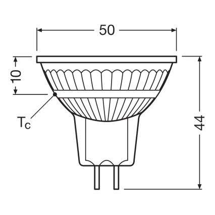 Dimmbares LED-Reflektorleuchtmittel MR16 GU5,3/6,8W/12V 4000K 36° CRI 90 - Osram