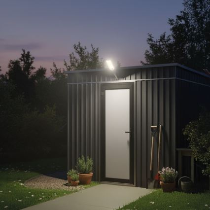 LED-dimmbare Solar-Straßenleuchte mit Sensor VENICE LED/50W/3,2V 4000 mAh IP65 schwarz + Fernbedienung