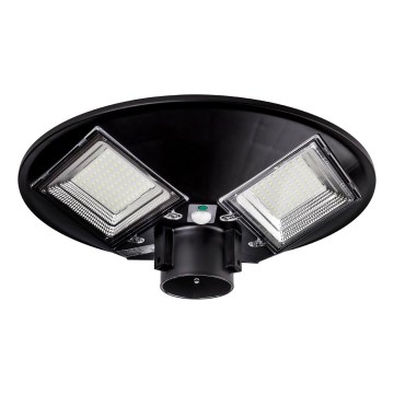 LED-dimmbar solarbetriebene Straßenlampe mit Sensor LED/15W/6V 11000 mAh 6500K IP65 schwarz + Fernbedienung