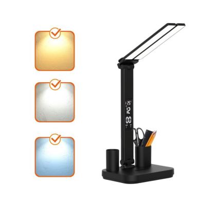 Dimmbare, wiederaufladbare LED-Tischlampe NOBLITE P LED/5W/5V 3000/4000/6000K 2200 mAh schwarz
