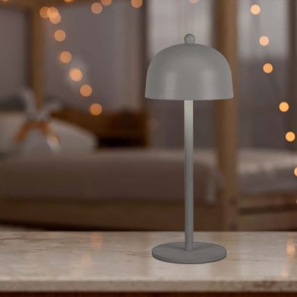 LED Dimmbares wiederaufladbares Touch-Tischlampe LED/1W/5V 3000-6000K 1800 mAh grau