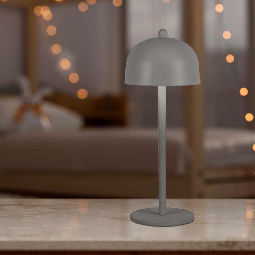 LED Dimmbares wiederaufladbares Touch-Tischlampe LED/1W/5V 3000-6000K 1800 mAh grau