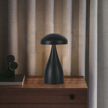 LED dimmbare wiederaufladbare Touch-Tischlampe LED/1W/5V 3000-6000K 1800 mAh schwarz