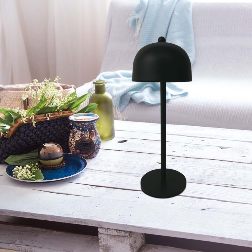 LED dimmbare wiederaufladbare Touch-Tischlampe LED/1W/5V 3000-6000K 1800 mAh schwarz