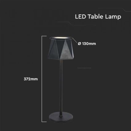 LED dimmbare wiederaufladbare Touch-Tischlampe LED/4W/5V 3000-6000K 1800 mAh schwarz