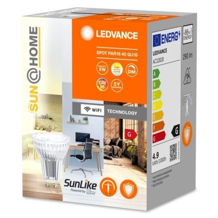 LED dimmbare antibakterielle Lampe PAR16 GU10/4,9W/230V Wi-Fi - Ledvance