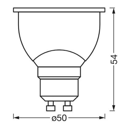 LED dimmbare antibakterielle Lampe PAR16 GU10/4,9W/230V Wi-Fi - Ledvance