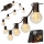 LED dimmbare Außen-Deko-Lichterkette 25xE12/1W/24/230V 17,5 m IP65 schwarz + Fernbedienung