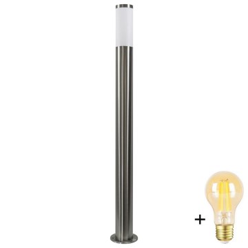 LED-dimmbare Außenleuchte LIVIA 1x E27/6 W/230 V 2700–6500 K Wi-Fi 100 cm IP44 silber
