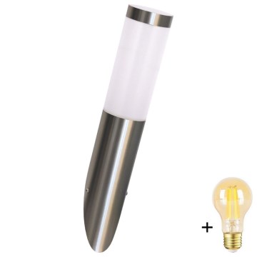 LED-dimmbare Außenwandleuchte LIVIA 1xE27/6W/230V 2700-6500K Wi-Fi IP44 silber