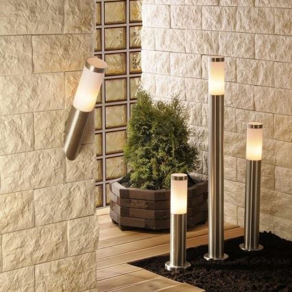 LED-dimmbare Außenwandleuchte LIVIA 1xE27/6W/230V 2700-6500K Wi-Fi IP44 silber