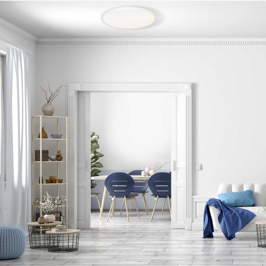 LED dimmbare Deckenbeleuchtung CRUZ mit Fernbedienung 1xLED/40W/230V 2000lm