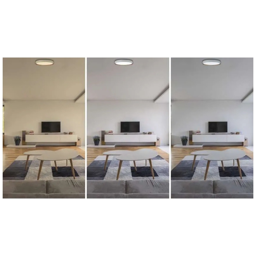 Dimmbare LED-Deckenleuchte ILVI LED/30W/230V 2700-6500K Ø 40 cm weiß/beige + Fernbedienung