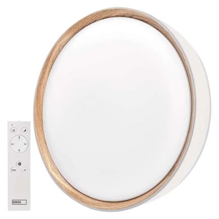 Dimmbare LED-Deckenleuchte ILVI LED/30W/230V 2700-6500K Ø 40 cm weiß/beige + Fernbedienung